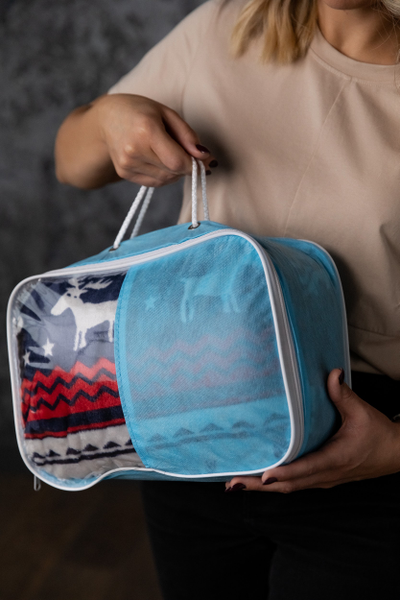 Плед с рукавами "Звезды" из микрофибры (велсофта)