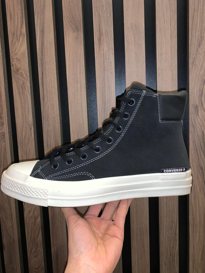 Кеды Конверс Чак 70 черные высокие зимние оригинал 170266C фото