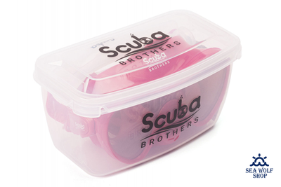 Маска для дайвинга с трубкой Scuba Brothers Flipper Pink, комплект