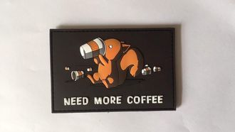 Патч Need more coffee ПВХ (9 х 6 см)