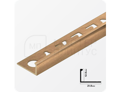 Профиль L-образный латунный 12 мм NEEXY PVL03-03 BAO Брашированный 2.7 м