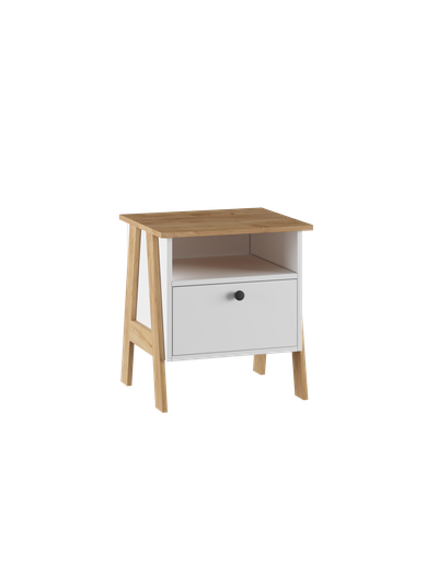 Теодора Тумба ПВШ Белый/Дуб крафт
