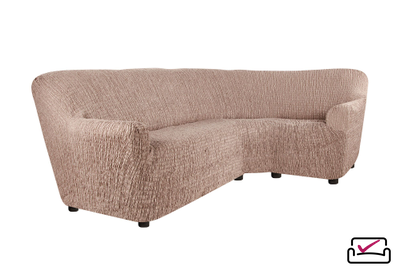 Чехол на классический угловой диван Сиена Венера Коричневый. ИТАЛИЯ