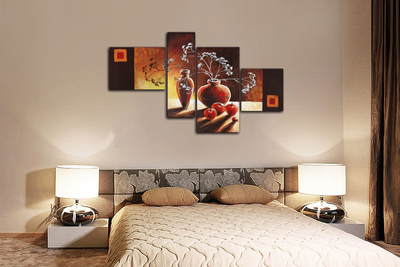 Модульная картина "Ваза с ветвями"