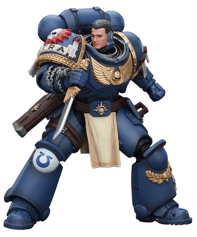 Тит, лейтенант Ультрамаринов (Warhammer 40K) - КОЛЛЕКЦИОННАЯ ФИГУРКА 1/18 Ultramarines Titus with Laurels of Victory (JT02779) - JOYTOY