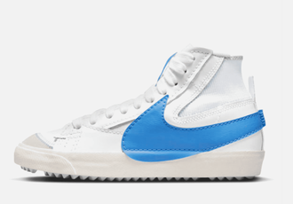 Nike Blazer Mid 77 Jumbo White Blue сзади