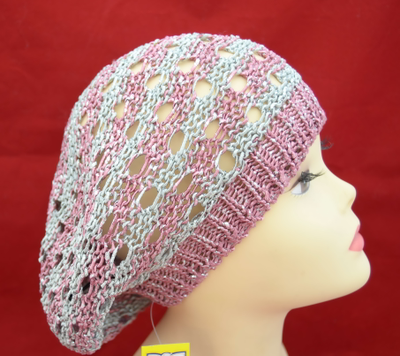 сиреневый летний ажурный берет женский купить