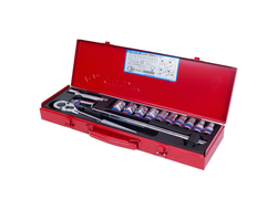 Набор торцевых головок с принадлежностями 1/2", двенадцатигранные, 10-24 мм, 14 предметов KING TONY 4012MR