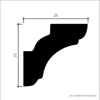 Карниз 1.50.292 - 25*25*2000мм