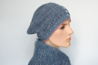 Итальянский вязаный шарф и берет vizio collezione