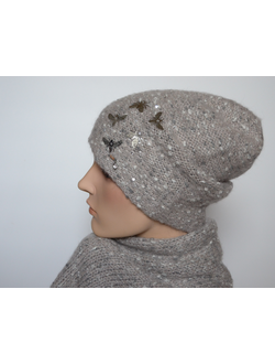 vizio-italiya-6958-cl-shapka-i-sharf-sero-rozoviy-komplekt