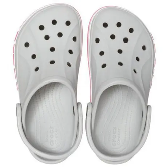 CROCS BAYABAND CLOG СЕРЫЕ С РОЗОВЫМ