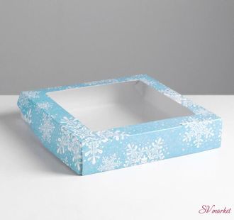 Коробка «Снежинки»  20*20*4 см