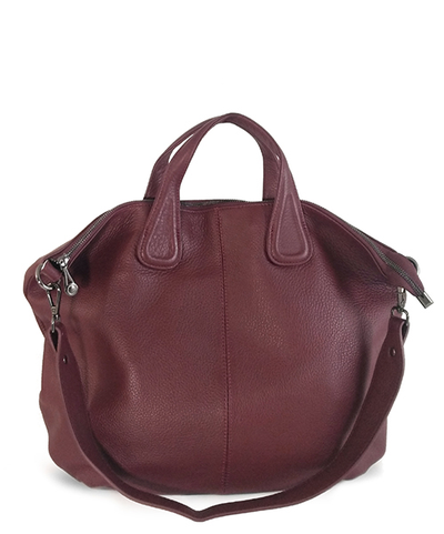 (АРТИКУЛ: 9386/82) СУМКА ЖЕНСКАЯ  БОЛЬШАЯ, НАТУРАЛЬНАЯ КОЖА, БОРДОВАЯ, С ШИРОКИМ ПЛЕЧЕВЫМ РЕМНЕМ