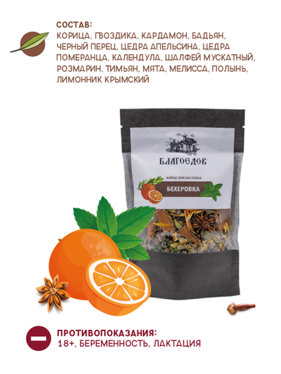 Сбор для настойки «БЕХЕРОВКА» 50 г