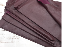 Кожа натуральная (овчина) А4 цвет марсала