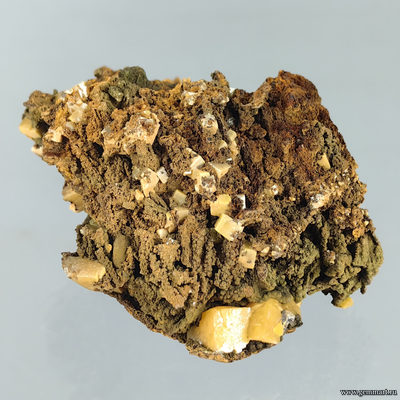 Вульфенит, миметит, лимонит. Мексика. 73*55*30мм