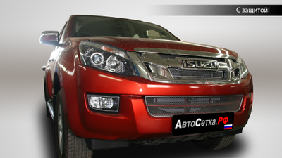 Premium защита радиатора ISUZU D-MAX II (2012-2019) из 2-х частей