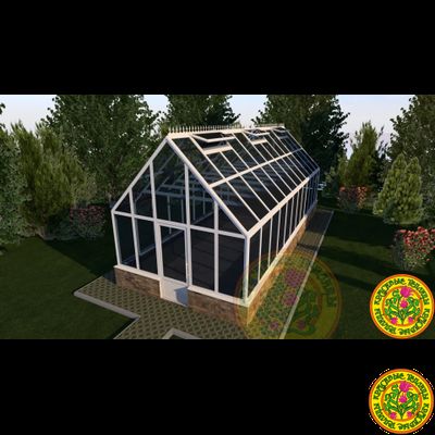 Теплица из алюминия и стекла Уэльс 9000 на 35000
