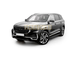 Порог-площадка "Black-Premium" A180ALB + комплект крепежа, RIVAL, Geely Monjaro 2023-