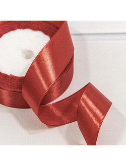 Лента атласная 25мм (139, кор. красная), 22,9м