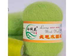 Пух норки Состав: Пух норки - 90% Полиамид - 10% метраж: 350 м вес: 50 г цвет  салат