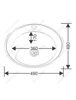 Мойка из нержавеющей стали врезная MELANA MLN490-06