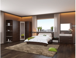 Спальня Аврора модульная, модульная. Венге и дуб молочный