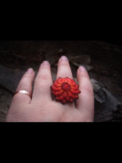 Кольцо "Цветок осеннего Солнца"