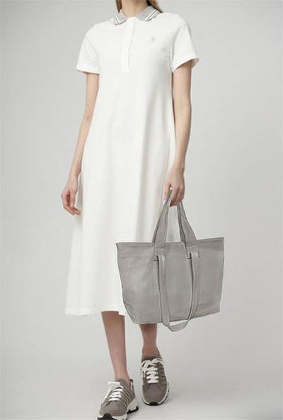 (АРТИКУЛ: 9919/1/8) СУМКА ЖЕНСКАЯ БОЛЬШАЯ, НАТУРАЛЬНАЯ КОЖА, СВЕТЛО-СЕРАЯ, ЧЕТЫРЕ РУЧКИ