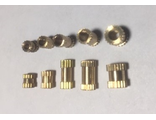 Bushing M3x6mm (OD5mm), solid brass.