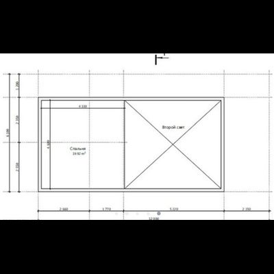 Одноэтажный каркасный дом с одной спальней 81м² (SK58)
