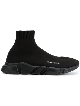 Кроссовки-носки Balenciaga Speed монотонные черные