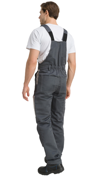 Костюм ФАВОРИТ-2, куртка + п/к, тк. 20%ХБ + 80%ПЭ, ВО, пл. 210 г/м2, цв. т.серый/св. серый/красный