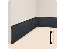 Плинтус напольный из дюрополимера HIWOOD B90V1 BK114