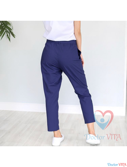 Брюки-бананы DOCLIKE DL216 Ниагара синие