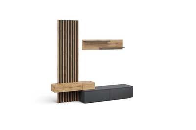 Гостиная РИАНА 2,07 м Дуб Вотан/Антрацит