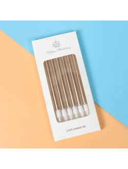 Свечи для торта (бронза), 6 шт.