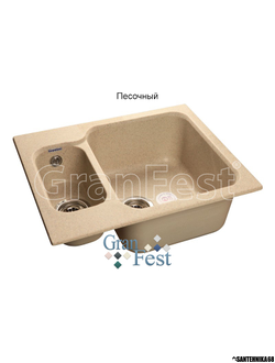 Керамическая мойка Granfest Гранфест STANDART GF-S615K реверсивная 2 секционная мойка