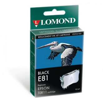 Картридж для принтера Epson, Lomonnd E81 Black, Черный, 12мл, Водорастворимые чернила