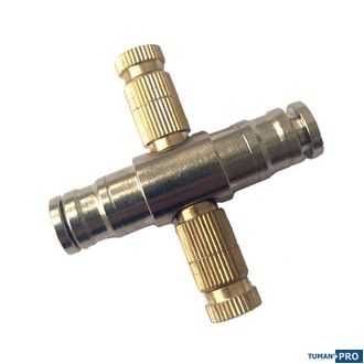 Фитинг Slip-Lock для двух форсунок проходной Ø1/4" (6,35 мм)