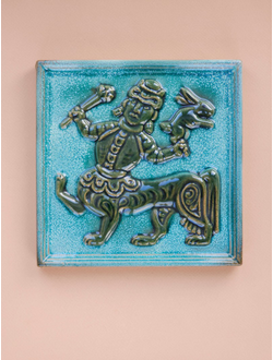 Изразцовая плитка "Славянские тени" // 16,5*16,5