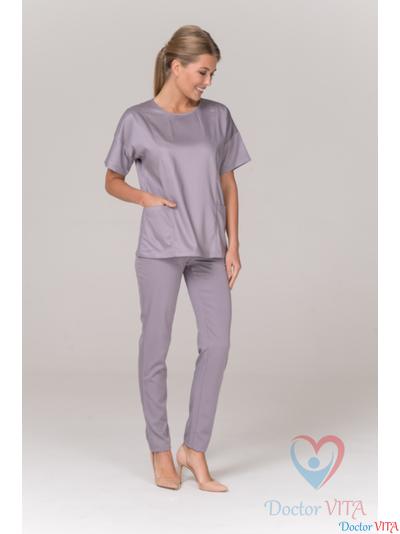 БЛУЗА МЕДИЦИНСКАЯ DR.SUPER &quot;Sky&quot; серая