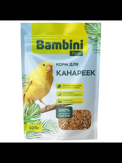 Bambini Pets (Бамбини Петс) корм для канареек, 400 г
