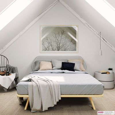 Ламинат Haro Tritty 200 Aqua Дуб Контура каменно-серый 540239 33 класс толщина 8 мм с фаской 1.98 м2