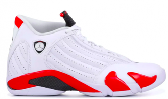 Nike Air Jordan Retro 14 (белые с красным)