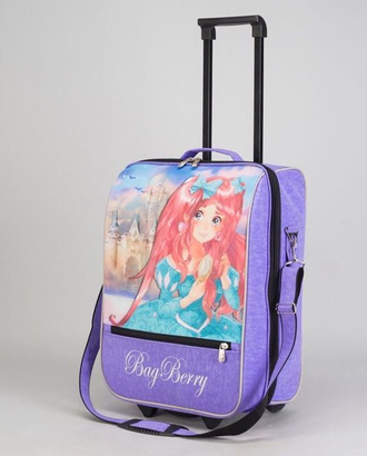 Детский чемодан BagBerry с Принцессой фиолетовый