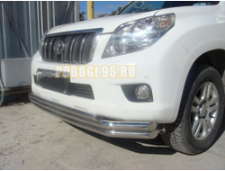 Защита переднего бампера тройная d60/60/42 для Toyota Land Cruiser Prado 150 (2010-...)