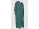 Платье Бохо вельветовое "Силуэт А" стойка зелёное