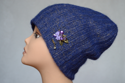 Vizio Италия 5803 вязаная женская шапка васильковая